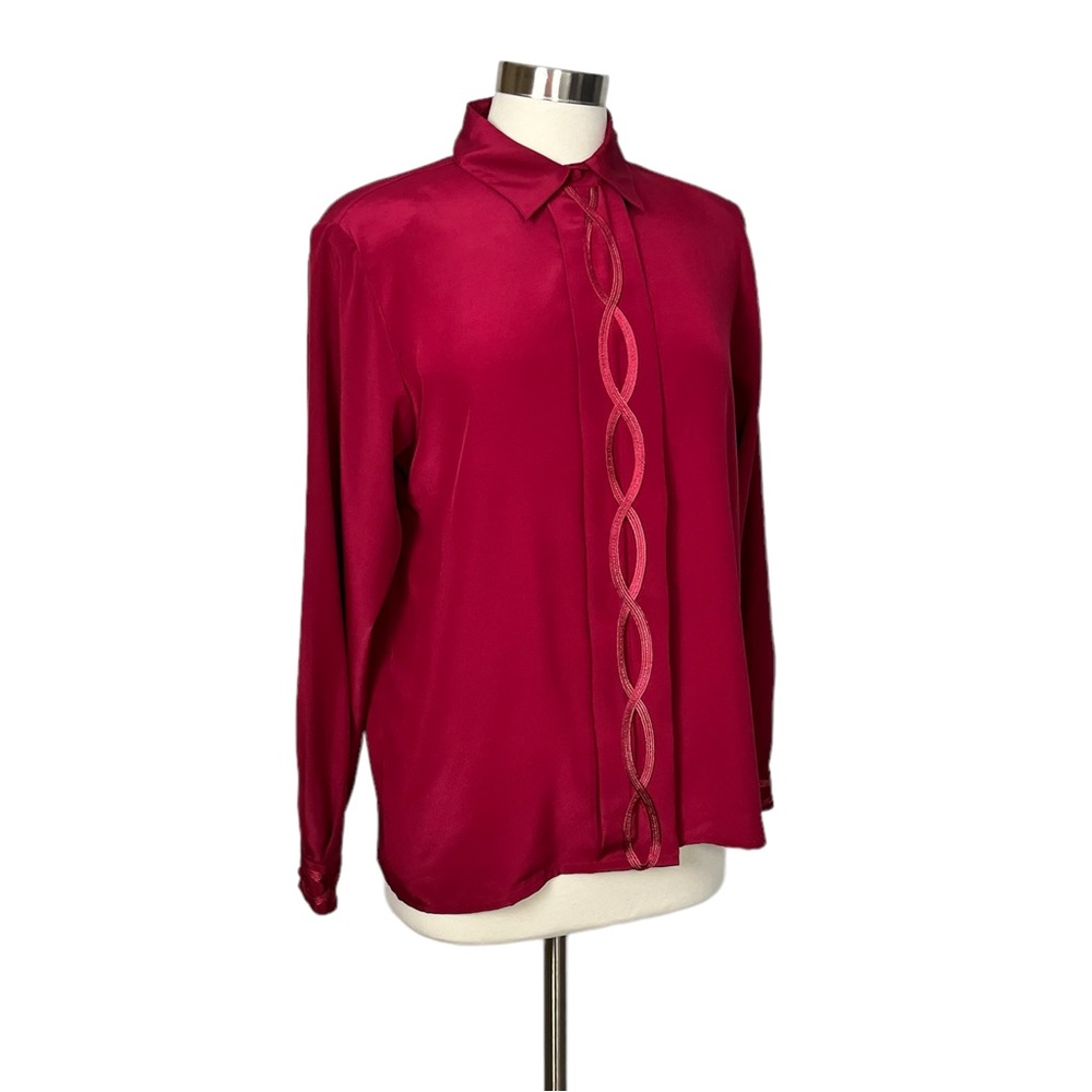 Vintage Yves St. Clair Red Blouse - Picture 5 of 15